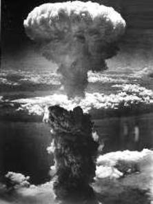 The explosion of the atomic bomb dropped on Nagasaki by the  U.S. Army in 1945